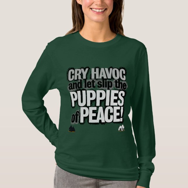 Camiseta ¡Perritos de la paz! (Anverso)