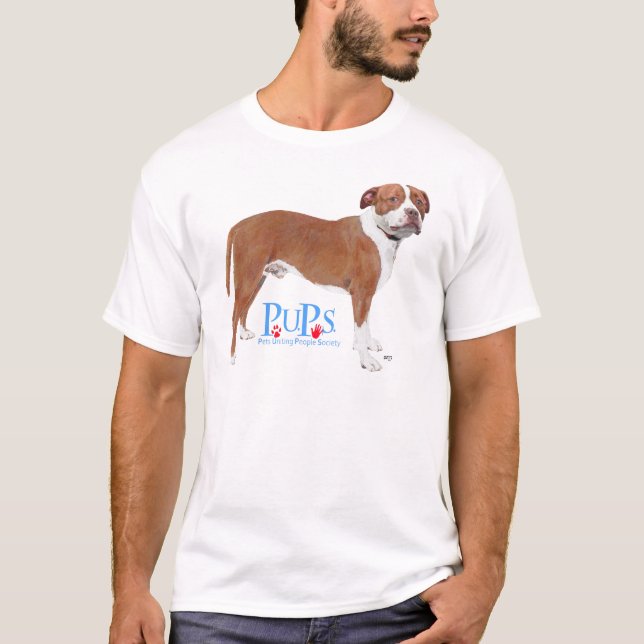 Camiseta Perritos Rescatados Pit Bull (Anverso)