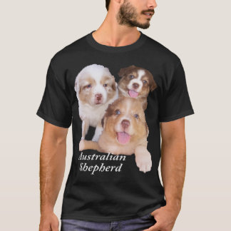 Camiseta Perritos tri y rojos rojos de Merle Aussie