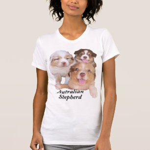 Camiseta Perritos tri y rojos rojos de Merle Aussie