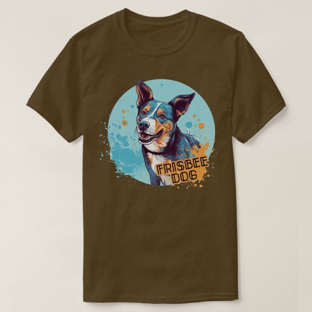 Camiseta Perro 1 de Frisbee (Diseño del anverso)