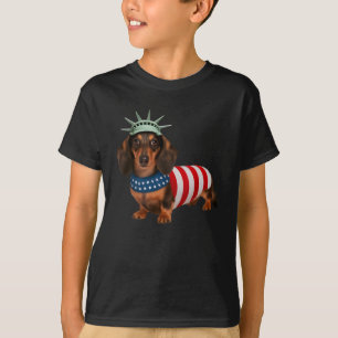Camiseta Perro 4 De Julio Regalos De Bandera Estadounidense