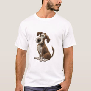 Camiseta Perro acuarela confundido con perro sorprendido