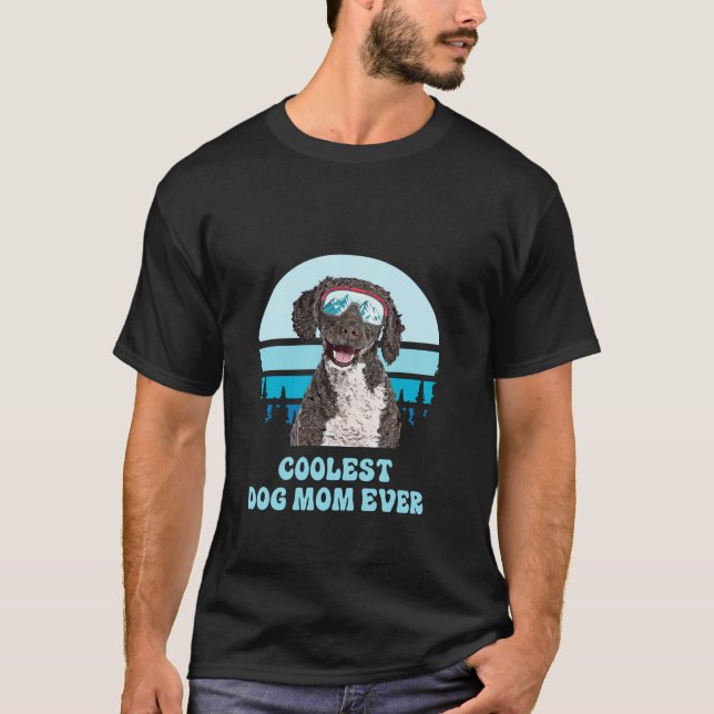 Camiseta Perro acuático español esquí invierno Perro más fr (Anverso)