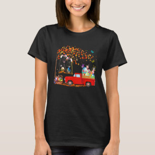 Camiseta Perro acuático portugués con camioneta roja de ore