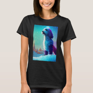 Camiseta Perro acuático portugués cute Chicas de nieve en i