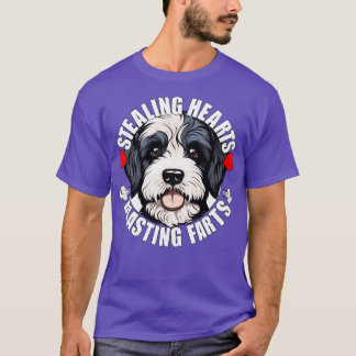 Camiseta Perro acuático portugués gracioso robando corazone
