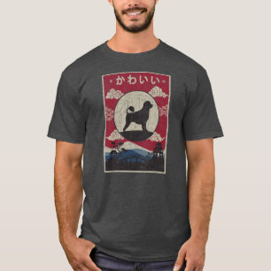 Camiseta Perro acuático portugués japonés diseño perro kawa