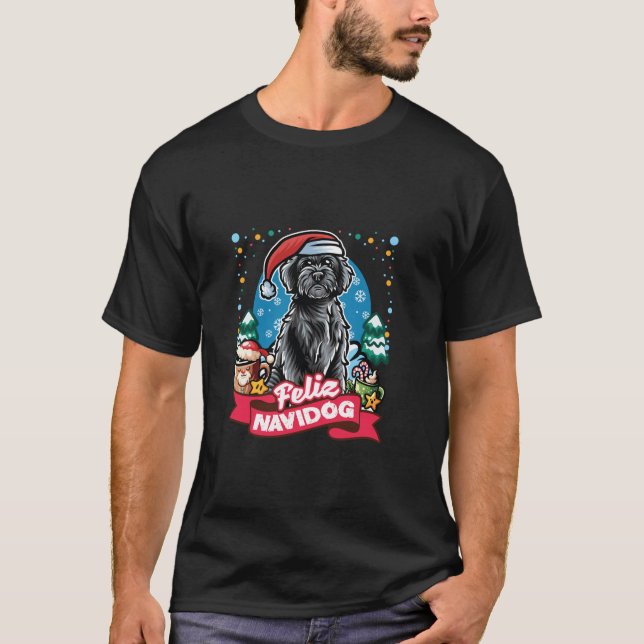 Camiseta Perro acuático portugués Santa Claus Café Mug Merr (Anverso)