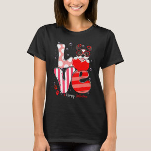 Camiseta Perro adorable de Boston Terrier amor San Valentín