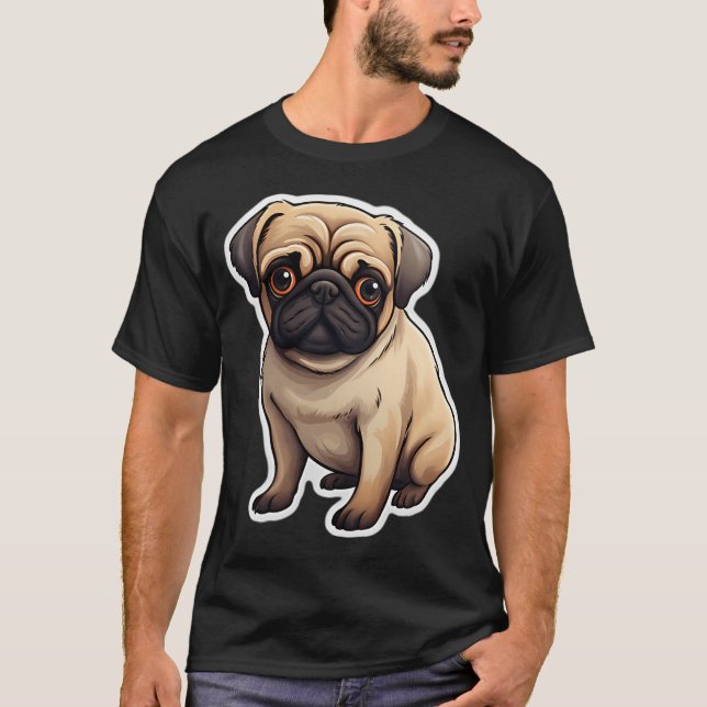 Camiseta Perro Adorable Mops (Anverso)