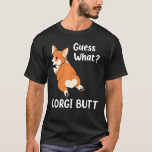 Camiseta Perro Adorable Para Adivinar Lo Que Corgi Butt