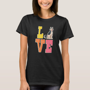 Camiseta Perro adorable siberiano husky amor San Valentín a