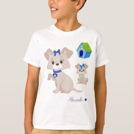 Camiseta Perro adorable y dulce mami con cachorro