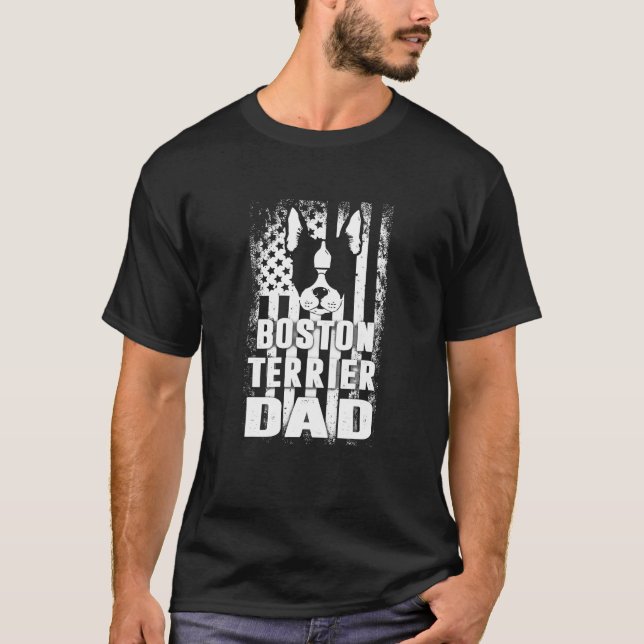 Camiseta Perro adorador de Boston, papá, amante de la camis (Anverso)