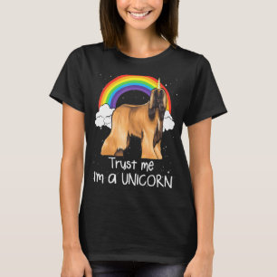 Camiseta Perro afgano arcoíris Confía en mí soy un perro un