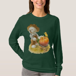Camiseta Perro agricultor con calabaza