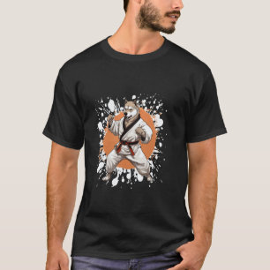 Camiseta Perro Akita Clásico Karate Animal Luchador Judo