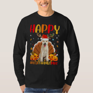 Camiseta Perro Akita Feliz Akita Hola gracias Navidad