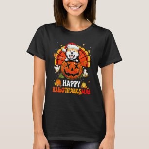Camiseta Perro Akita Feliz Hallothanksmas Halloween Día de 