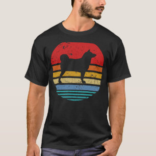 Camiseta Perro Akita Inu Atardecer Retro