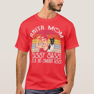 Camiseta Perro Akita Mamá Clásica Y Un Poco Inteligente.