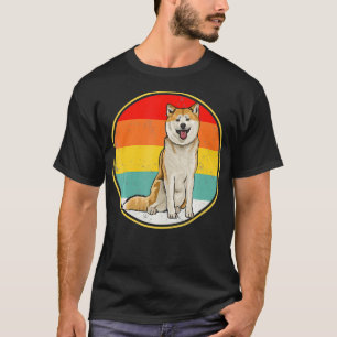 Camiseta Perro Akita retro vintage