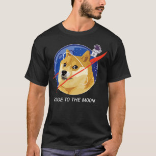 Camiseta Perro Al Astronauta De La Luna, NASA Shibu Inu Mem