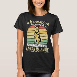 Camiseta Perro Alaska Siempre Sé Retro Alaskan Malam