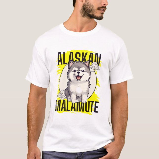 Camiseta perro Alaskan Malamute (Anverso)