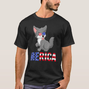 Camiseta Perro Alaskan Malamute 4 De Julio Gafas De Sol Mer