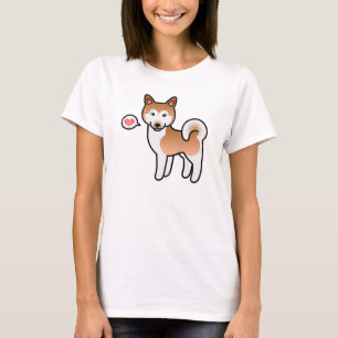 Camiseta Perro Alaskan Malamute Rojo Y Blanco Amor