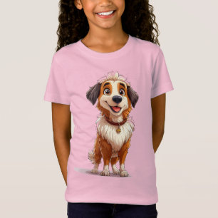 Camiseta Perro alegre de estilo cartoon