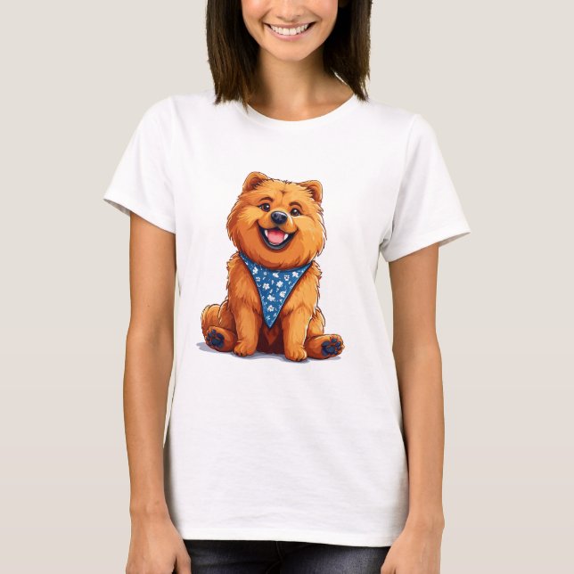Camiseta Perro alegre y esponjoso (Anverso)