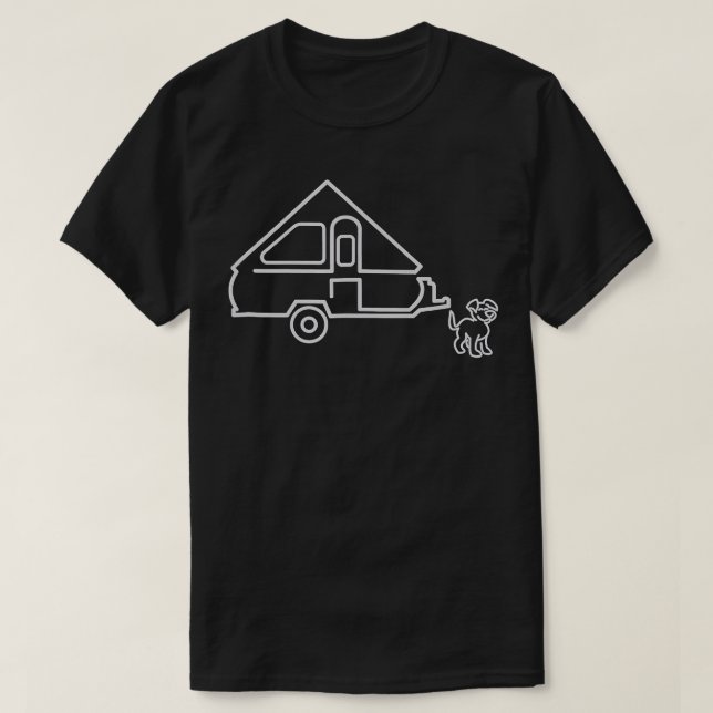 Camiseta Perro Aliner barandilla de viaje con marco A _ Per (Diseño del anverso)