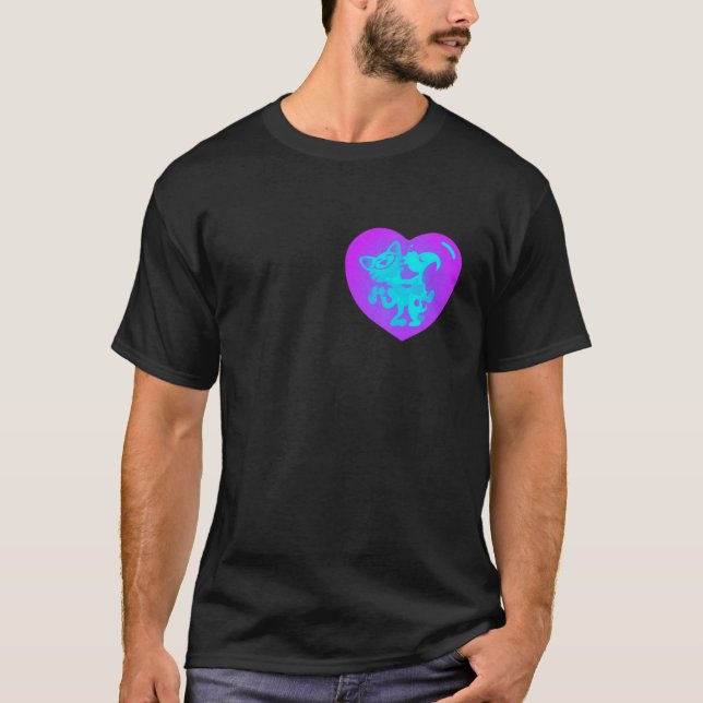 Camiseta perro ama gato (Anverso)