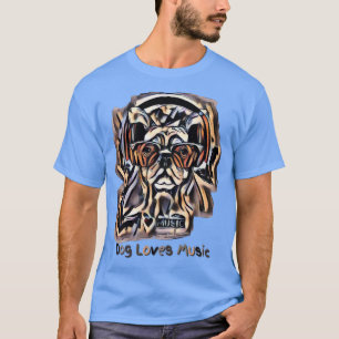 Camiseta Perro ama la música