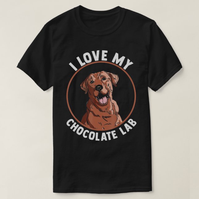 Camiseta Perro amante Choco Labrador Mamá Me Encanta Mi Cho (Diseño del anverso)