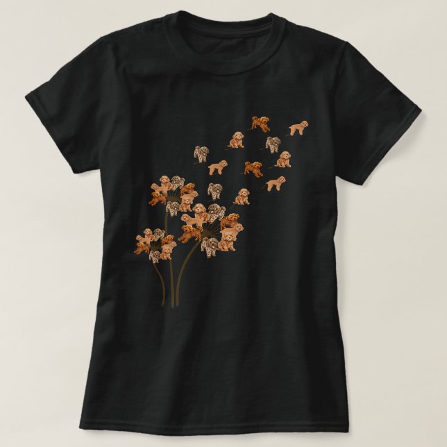 Camiseta Perro amante Mascota Animal Dandelion (Diseño del anverso)