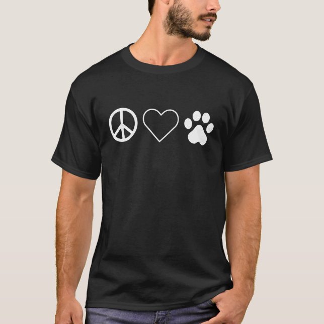 Camiseta Perro Amante: Paz Amor Y Perros Para Papá Perro Ma (Anverso)