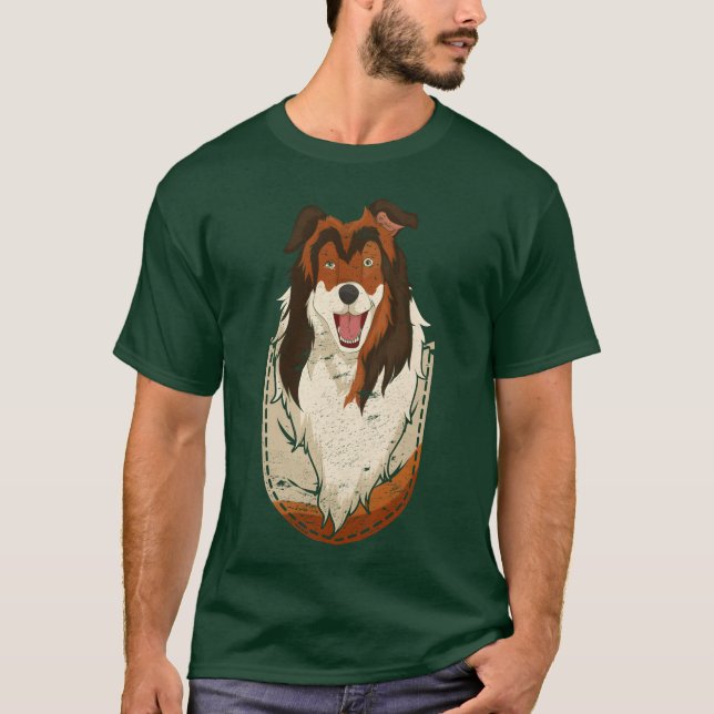 Camiseta Perro amante perro bolso de pecho regalo collie re (Anverso)