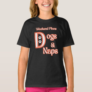 CAMISETA PERRO AMANTES DEL FIN DE SEMANA PLANES PERROS Y MA