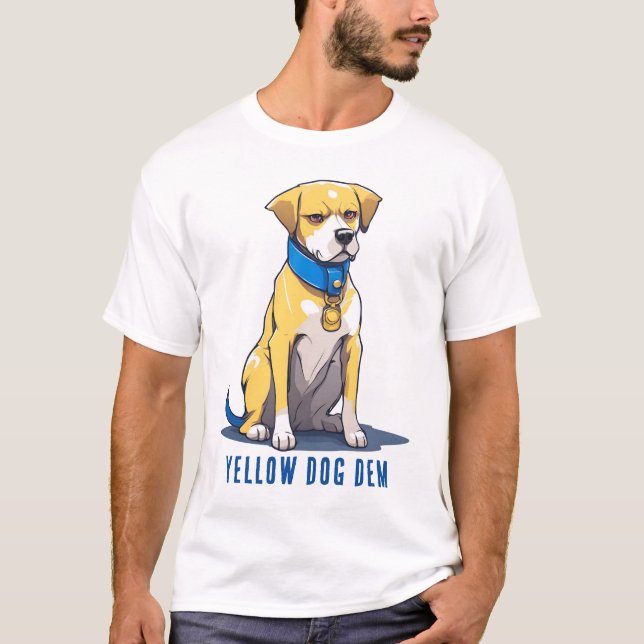 Camiseta Perro amarillo Demócrata Política Presidente USA 2 (Anverso)