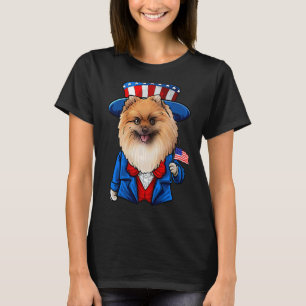 Camiseta Perro Americano Pomeraniano 4 De Julio