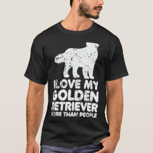 Camiseta Perro Amo a mi Golden Retriever Más Que a las Pers