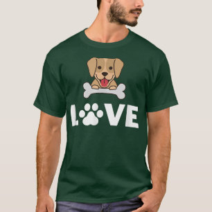 Camiseta Perro Amor de los perros de los huesos de la pata 