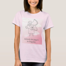 Camiseta Perro Ángel Fuzzy Express® Rosa