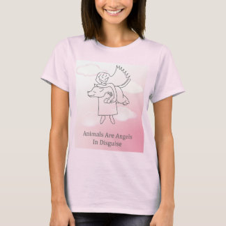 Camiseta Perro Ángel Fuzzy Express® Rosa