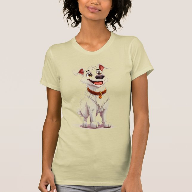 Camiseta Perro animado adorable (Anverso)