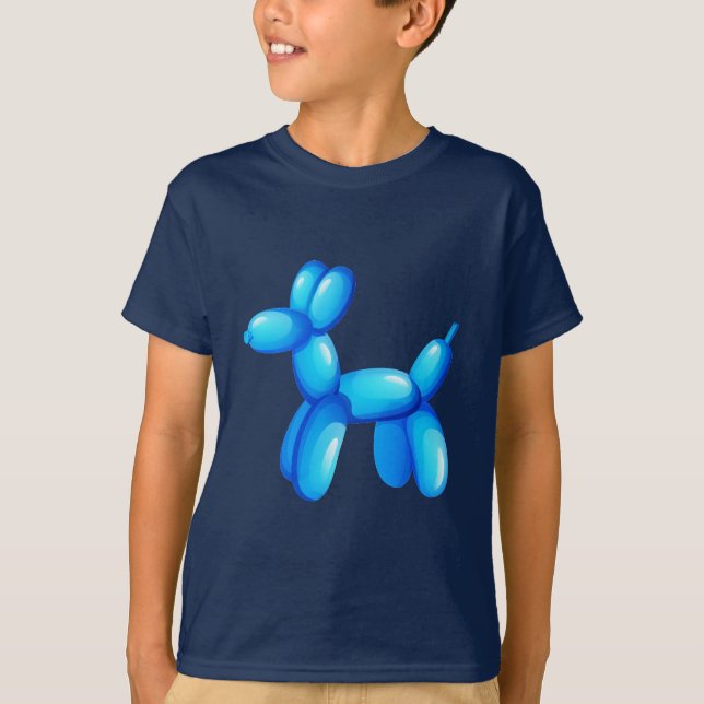 Camiseta Perro animal con globo azul (Anverso)